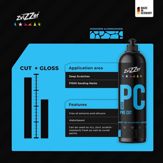 Pastă polish foarte abrazivă Zvizzer PC5000 Pre Cut Deep Scratch Remover - DetailingAuto.Shop